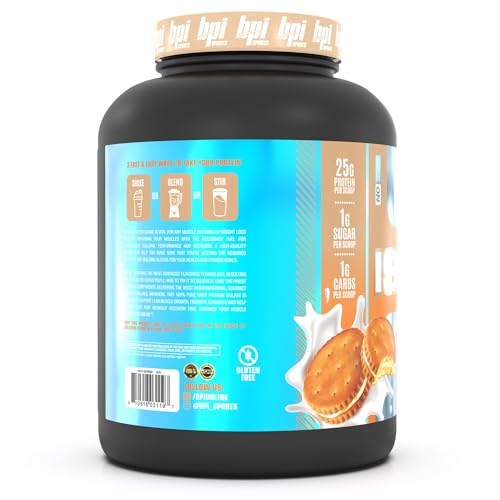 BPI Sports ISO HD Isolate Protein Vanilla Cookie, 76.8 oz - 69 Servings BPI Sports uk supplements