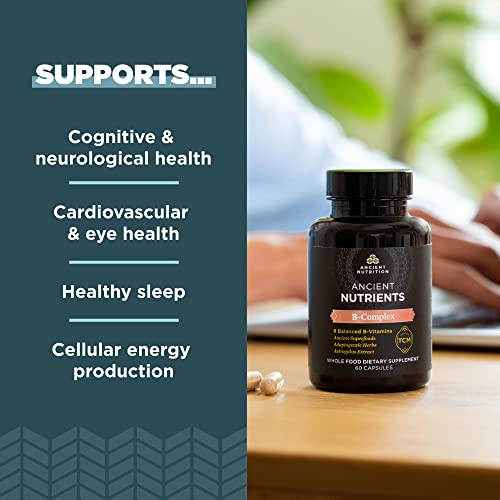 Ancient Nutrition Vitamin B Complex Supplement, 8 Balanced B-Vitamins, Supports Healthy Ancient Nutrition uk supplements