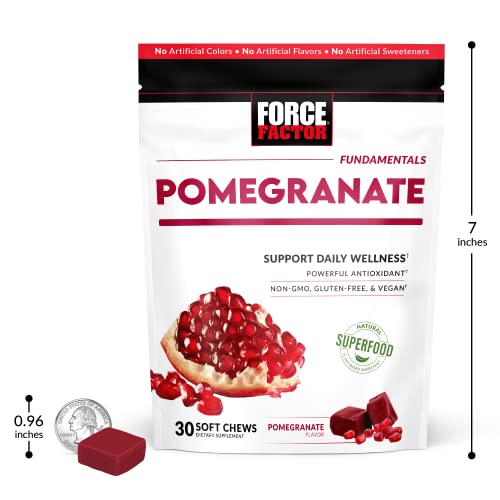 Force Factor Pomegranate Soft Chews for Healthy Aging, Heart Health, Bone Health Force Factor uk supplements