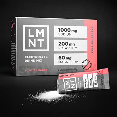 LMNT Zero-Sugar Electrolytes - Raspberry Salt - Hydration Powder Packets | No Dodgy Drink LMNT uk supplements