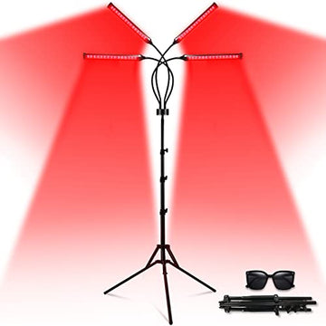 Devowellte Red Light Lamp for Face, 80 LEDs Red Light Lamp Height Free Adjustment Infrared Light Devowellte uk supplements