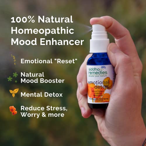 Siddha Remedies Emotional Detox Homeopathic Oral Spray for Melancholy, Irritability Siddha uk supplements