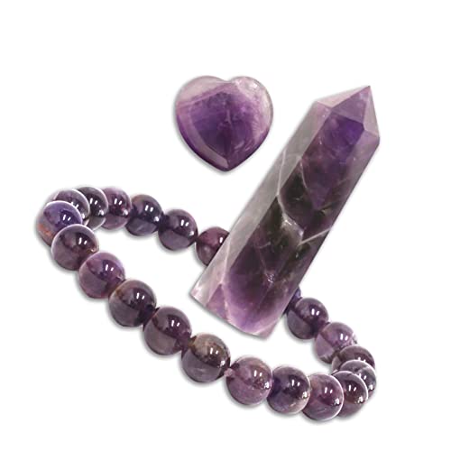 Goplemo Crystals and Healing Stones Gift Set, Amethyst Healing Crystals Set for Reiki Meditation Goplemo uk supplements