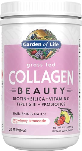 Garden of Life Grass Fed Collagen Beauty - Strawberry Lemonade, 20 Servings - Collagen Garden of Life uk supplements