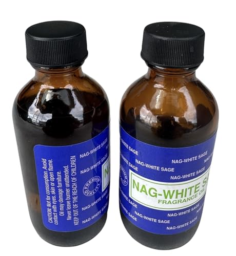 Premium Fragrance Oil 2 Bottles Nag-Musk or Nag-White Sage, 2 Ounces Each in a Glass Bottle Generic uk supplements