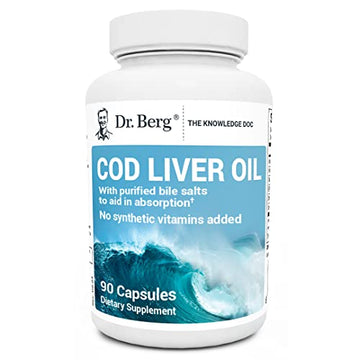 Dr. Berg Cod Liver Oil Capsules from Wild Caught Cod - No Smells or Bad Aftertaste Dr. Berg Nutritionals uk supplements