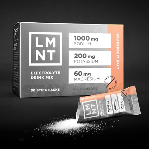 LMNT Zero-Sugar Electrolytes - Grapefruit Salt - Hydration Powder Packets | No Dodgy Drink LMNT uk supplements