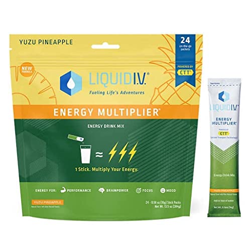 Liquid I.V. Energy Multiplier Yuzu Pineapple, 24 Individual Serving Stick Packs Liquid I.V. uk supplements