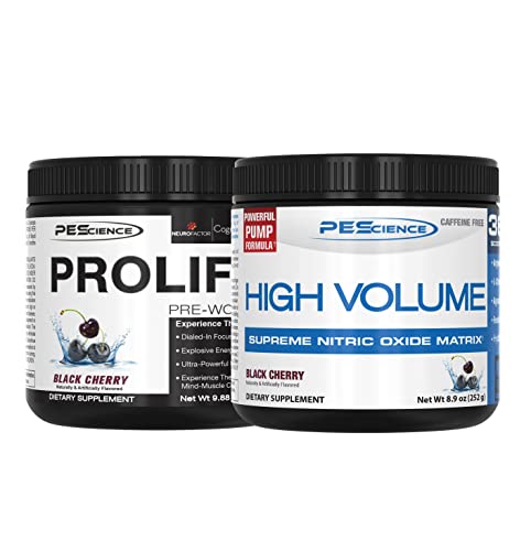 PEScience High Volume + Prolific Pre-Workout Stack, Powerful Nitric Oxide & Energy PEScience uk supplements