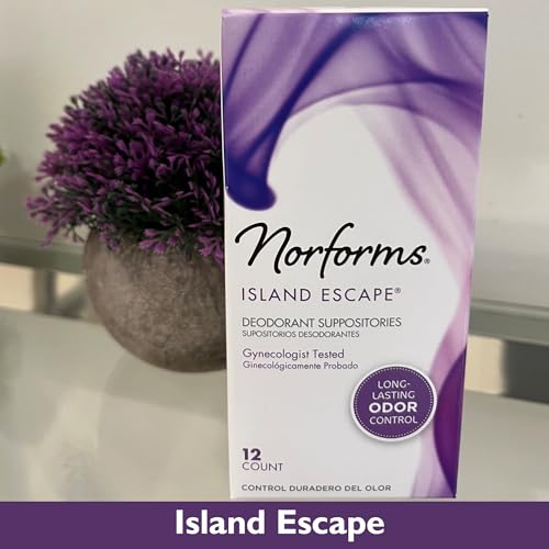 Norforms Feminine Deodorant Suppositories, Long Lasting Odor Control, Tropical Splash Scent Norforms uk supplements