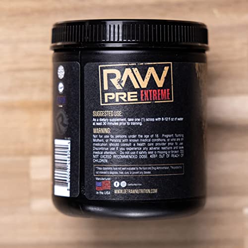 RAW Preworkout Extreme | High Stimulant Preworkout Powder Drink, Extreme Energy RAW uk supplements