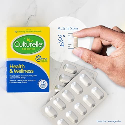 Culturelle Health & Wellness Daily Probiotic Supplement For Men & Women, Helps Support Your Immune System, Occasional Diarrhea, Gas & Bloating, 15 Billion CFUs, Non-GMO, 50 Count Culturelle uk supplements