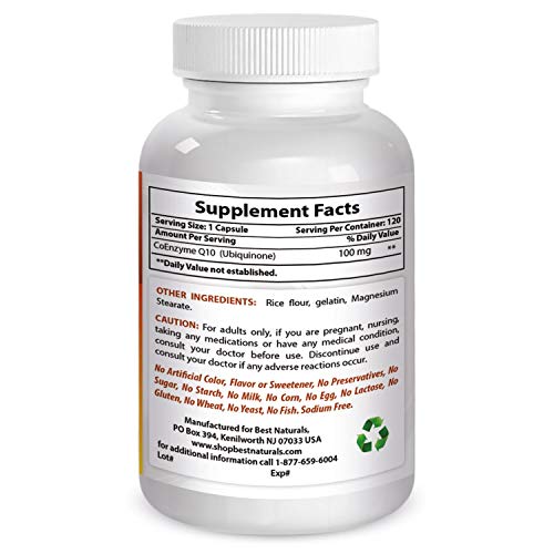 Best Naturals COQ10 100 mg 120 Capsules Best Naturals uk supplements