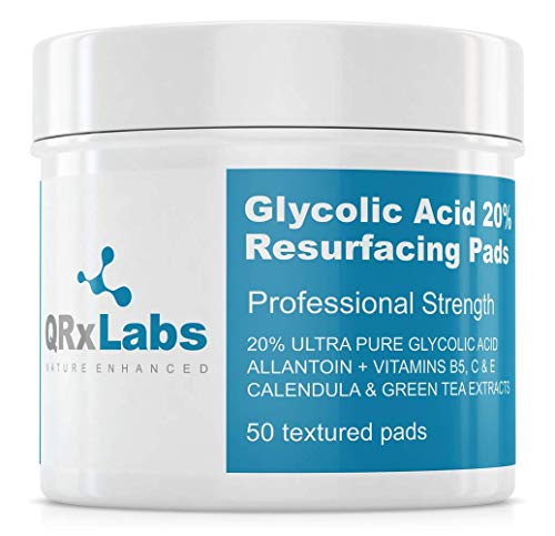 QRxLabs Glycolic Acid 20% Resurfacing Pads for Face & Body with Vitamins B5 QRxLabs uk supplements