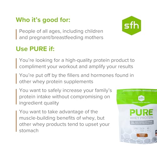 SFH Pure Whey Protein Powder Best Tasting 100% Grass Fed Whey | All Natural SFH uk supplements