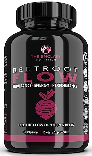 Beet Root Capsules Organic Beet Root Powder 1300mg | Natural Nitric Oxide Booster THE ENCLARE NUTRITION uk supplements