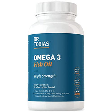 Dr. Tobias Omega 3 Fish Oil, 800 mg EPA 600 mg DHA Omega 3 Supplement for Heart Dr. Tobias uk supplements