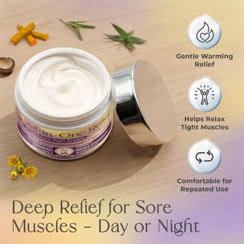 PURPLE CANYON All in One Magnesium Pain Cream – Natural Pain Relief Cream with Arnica, MSM & Capsaicin for Muscle & Joint Support – Fast-Absorbing, Non-Greasy Formula with Aloe Vera & Turmeric PURPLE CANYON uk supplements