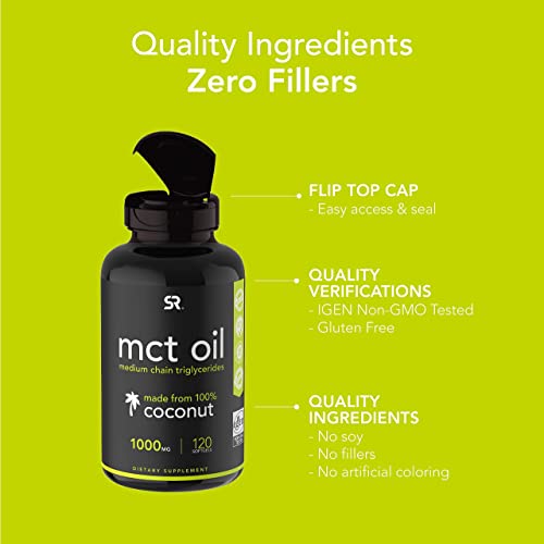 Sports Research Keto MCT Oil Capsules derived from Coconut Oil | Keto Fuel for The Brain Sports Research uk supplements