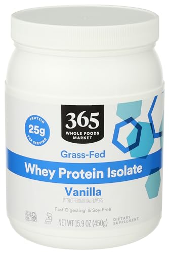 365 by Whole Foods Market, Vanilla Whey Protein Isolate, 15.9 Ounce 365 by Whole Foods Market uk supplements