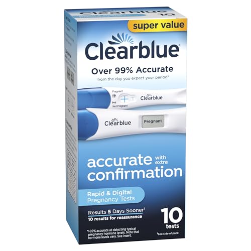 Clearblue Pregnancy Test Combo Pack, 10ct - Digital with Smart Countdown & Rapid Clearblue uk supplements