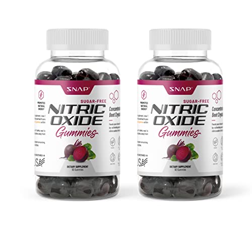 Snap Supplements Nitric Oxide Beet Root Gummies - Support Healthy Blood Circulation Snap Supplements uk supplements