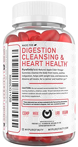 PUREFINITY Apple Cider Vinegar Gummies – Raw, Natural, Unfiltered ACV from The Mother PUREFINITY uk supplements