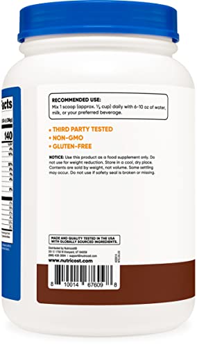 Nutricost Whey Protein Concentrate (Chocolate) 2LBS - Gluten Free & Non-GMO Nutricost uk supplements