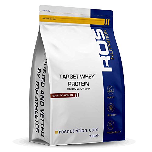Whey Protein Powder | Double Chocolate | Target Whey Protein by ROS Nutrition | 1 Kg | 40 Servings | ROS Nutrition uk supplements