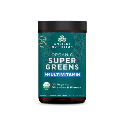 Ancient Nutrition Organic SuperGreens and Multivitamin Powder with Probiotics Ancient Nutrition uk supplements
