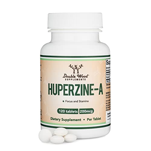 Huperzine A 200mcg (Third Party Tested) Manufactured in The USA, 120 Tablets, Brain Double Wood Supplements uk supplements