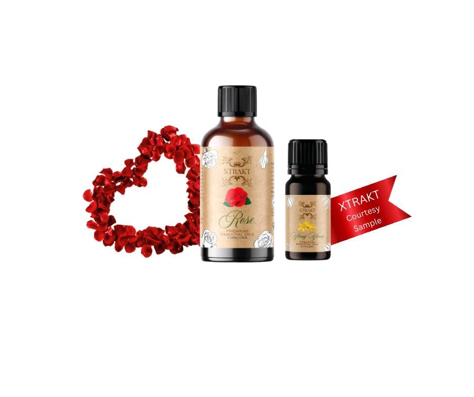 XTRAKT Pure Rose Essential Oil - Therapeutic Grade Aromatherapy Oil for Elegance and Emotional Balance XTRAKT uk supplements