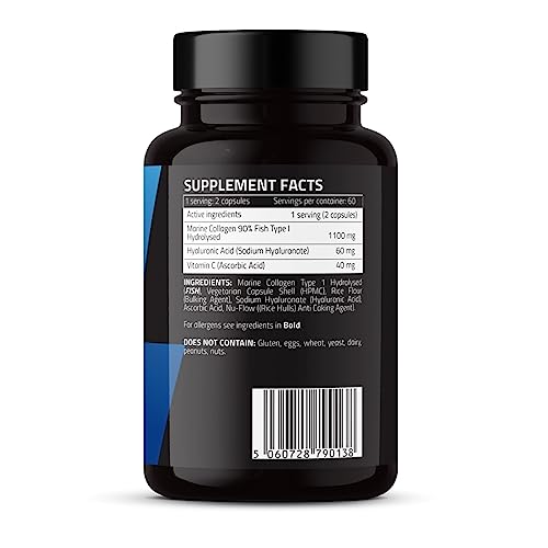 Marine Collagen Supplement 1200mg with Hyaluronic Acid & Vitamin C Hydrolysed Peptides Powder MAX VITA MAXIMUM VITALITY uk supplements