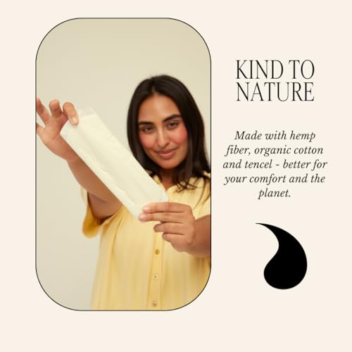 Rif Care Organic Menstrual Pads Feminine Hygiene Hemp Fiber Biodegradable Rif care uk supplements