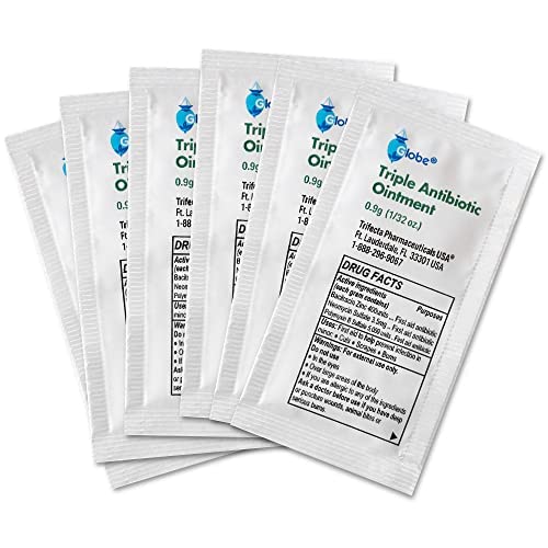 Globe (144 Packets) Triple Antibiotic Ointment 0.9g, Single Packet, First Aid Ointment Globe uk supplements