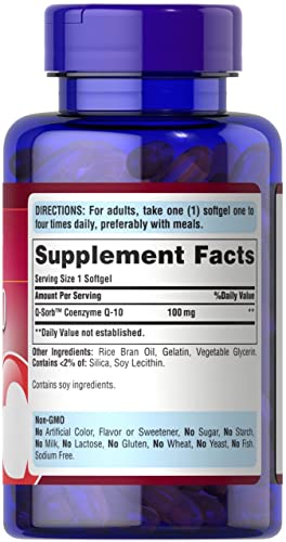 Puritan's Pride CoQ10 100mg, Supports Heart Health, 240 Rapid Release Softgels Puritan's Pride uk supplements