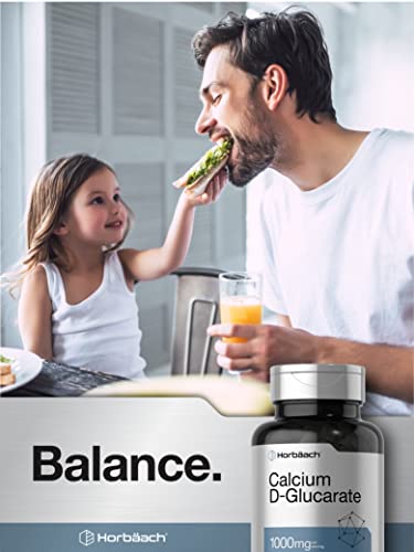 Calcium D-Glucarate 1000mg | 120 Capsules | Non-GMO, Gluten Free Supplement Horbäach uk supplements