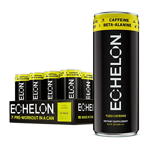 Echelon Pre-Workout Energy Drink - 12-Pack, Yuzu Cayenne - Peak Performance Echelon uk supplements