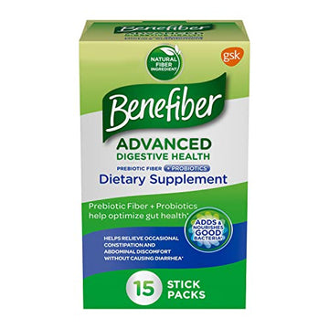 Benefiber Advanced Digestive Health Prebiotic Fiber Supplement Powder with Probiotics Benefiber uk supplements