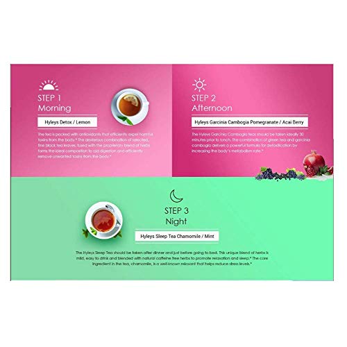 Hyleys Detox Tea for Cleanse and Weight Loss - 28 Day Kit - 84 Tea Bags (9 Pack) HYLEYS uk supplements