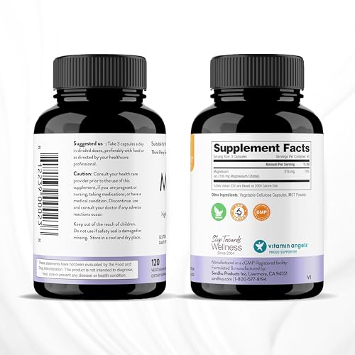 Sandhu's Magnesium Citrate Highly Absorbable Gluten, Soy Diary Free No Fillers Sandhu's uk supplements