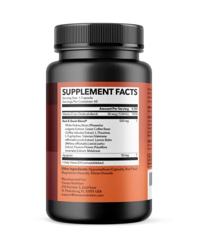 HAVASU NUTRITION Night Time Fat Burner Pills with Apigenin | 50mg | 60 Count HAVASU NUTRITION uk supplements