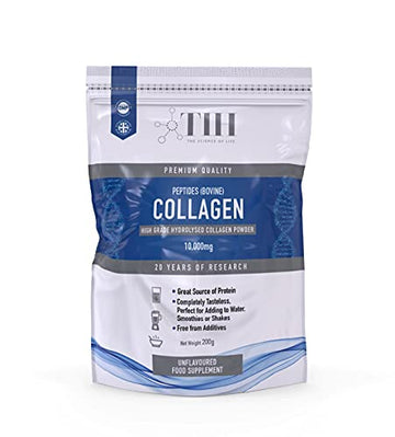 Hydrolysed Collagen Powder (Bovine) - High Protein Grass Fed Unflavoured Peptides The Intelligent Health uk supplements