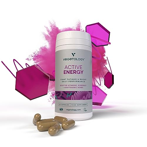 Vegetology Energy Supplements – Iron, Vitamin C & B2, B12, Folate & More – Vitamin Supple VEGETOLOGY uk supplements