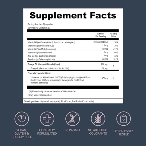 LOONI Balance Beam Mood Complex Supplement | PMS Relief with Ashwagandha, Vitamin B12 L·OONI uk supplements
