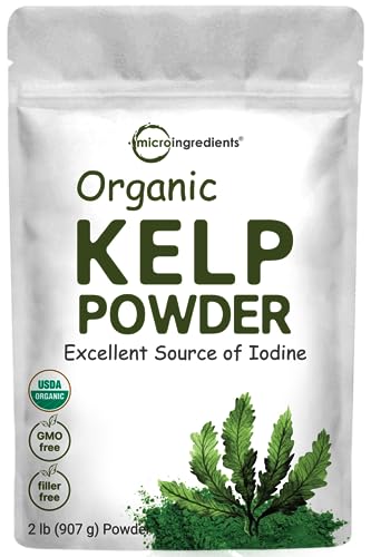 Organic Kelp Powder Supplement, 2lbs | Sustainably US Grown, Raw Ascophyllum Nodosum Micro Ingredients uk supplements