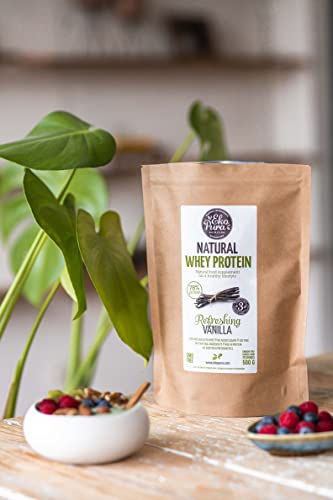 Ekopura Natural Whey Protein - Vanilla - 500g | 78% Protein | 100% Natural Grass Fed Whey Ekopura uk supplements