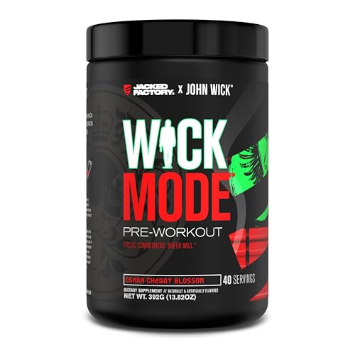 Jacked Factory X John Wick - Wick Mode Pre Workout Powder - Intense Energy, Battle-Rea Jacked Factory uk supplements