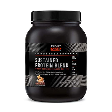 GNC AMP Sustained Protein Blend | Targeted Muscle Building and Exercise Formula GNC uk supplements