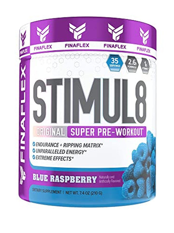 FINAFLEX STIMUL8 Original Super Pre-Workout, Blue Raspberry - Energy, Strength FINAFLEX uk supplements